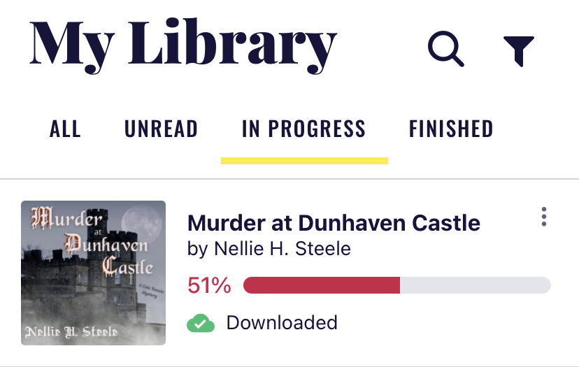 A book in progress in the Chirp app